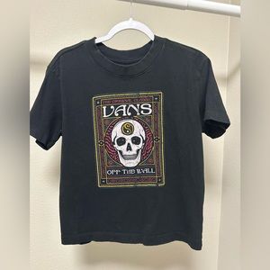 VANS skull cropped tee